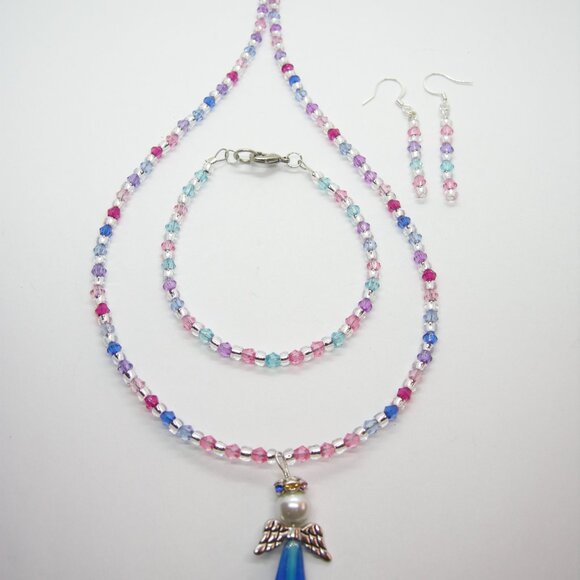 Handcrafted Angel Jewelry Set – Necklace, Bracelet, & Earrings - Picture 2 of 6